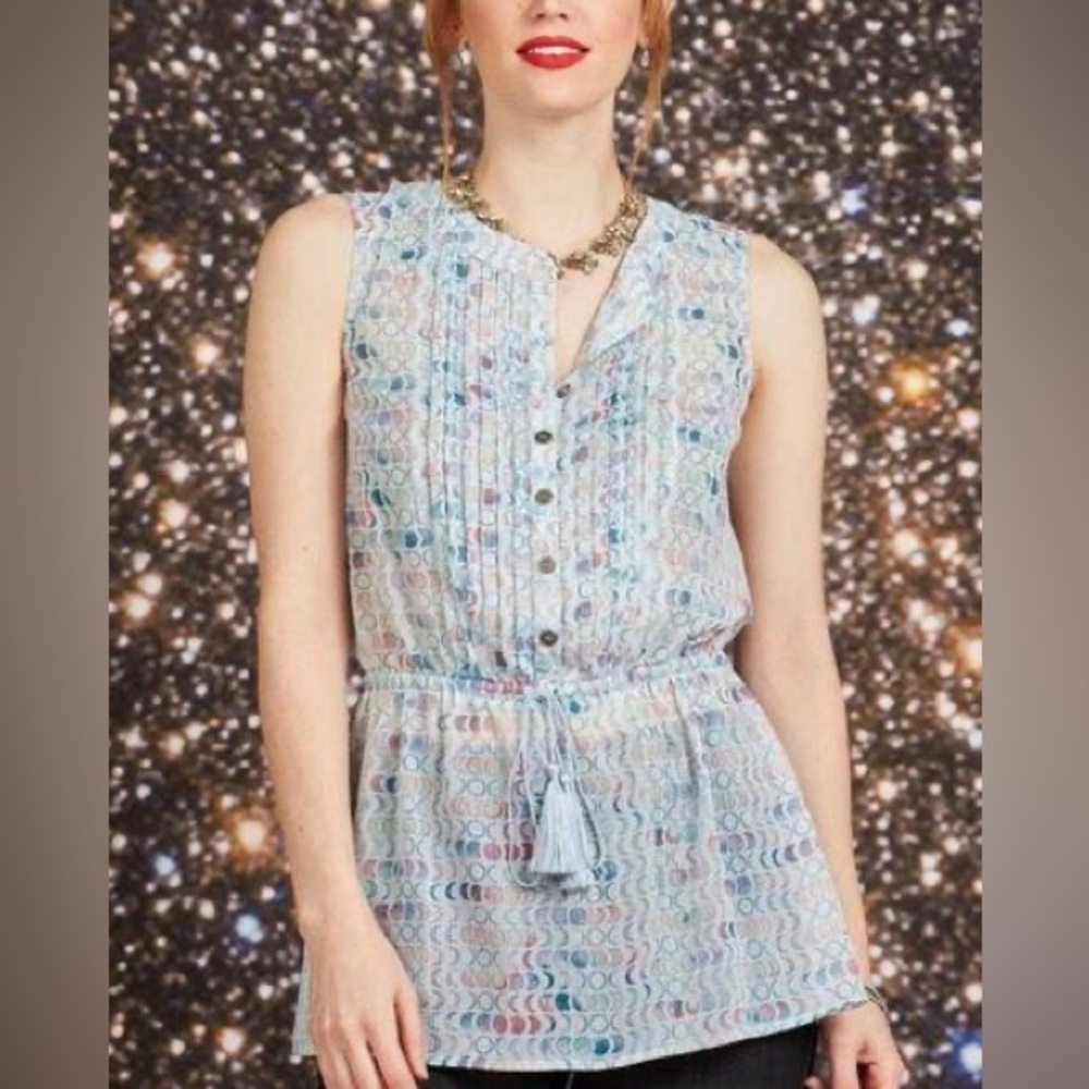 MODCLOTH Phases of the Moon Blouse